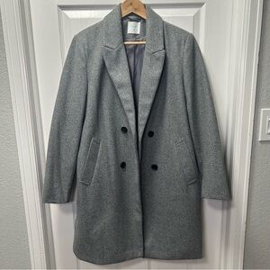 Primark Women’s Gray Pea Coat, Medium.